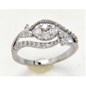 Designer Ring with Certified Diamonds In 14k Gold - LR3021P